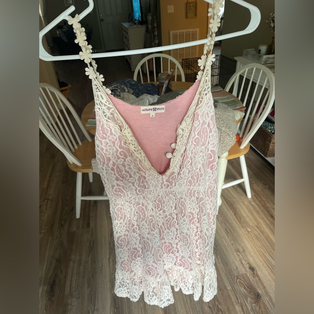Alterd state lace pink dress